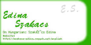 edina szakacs business card